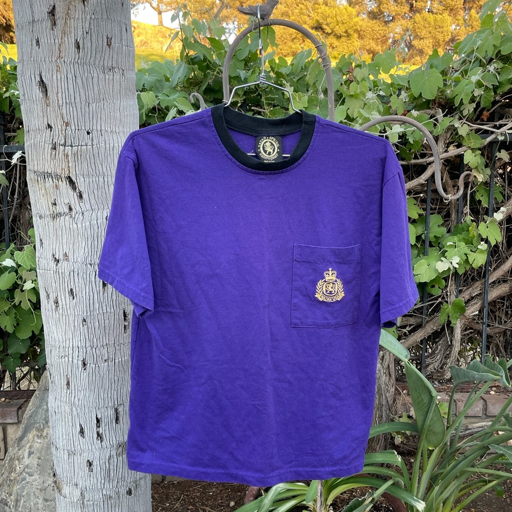 Natan Spring Royal Purple T-shirt pocket gold emb